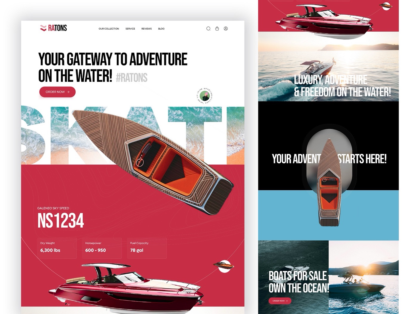 Luxury boats — Dribbble shot