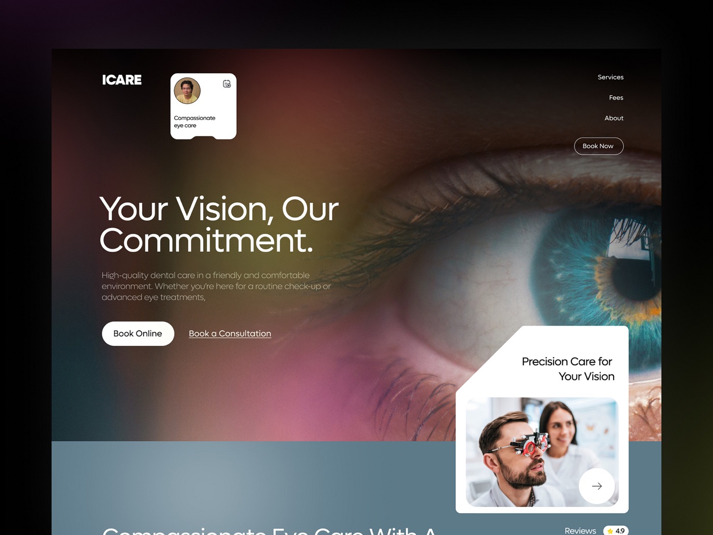 ICARE eyecare — Dribbble shot